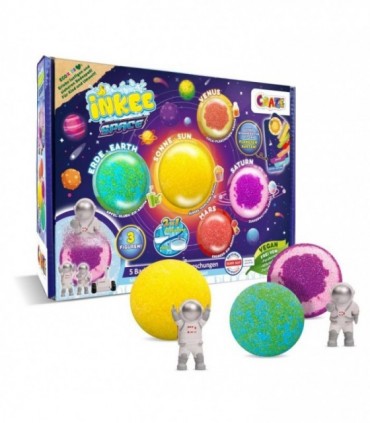 Set 5 Bile De Baie Inkee Sistemul Solar Cu 3 Surprize