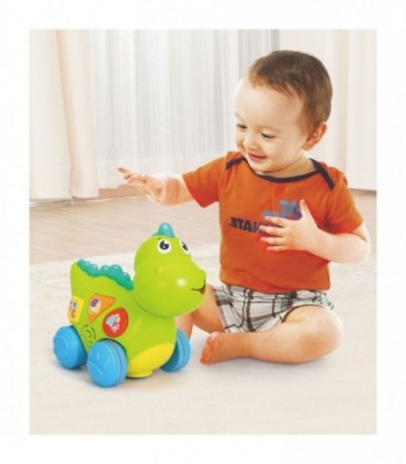 Baby Dinozaurul Interactiv Cu Miscari Melodii Si Lumini Hola Toys 6105