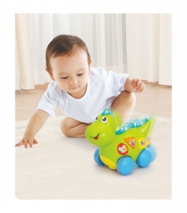 Baby Dinozaurul Interactiv Cu Miscari Melodii Si Lumini Hola Toys 6105