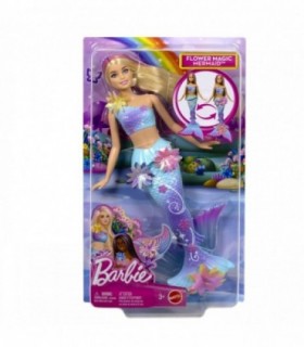Sirena Floare Magica Cu Par Blond Si Coada Albastra