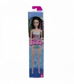 Barbie Bruneta Cu Costum De Baie Albastru