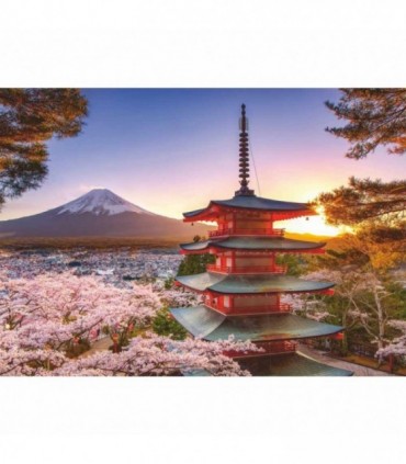 Puzzle Fuji Ciresi Infloriti, 1000 Piese Design Nou
