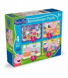 Puzzle Peppa Pig 4 in 1, 12/16/20/24 Piese