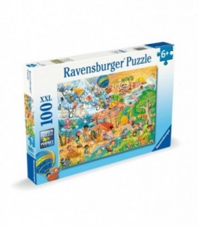 Puzzle Distractia Copiilor In Cele 4 Anotimpuri, 100 Piese XXL