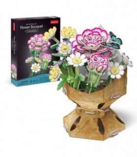 Puzzle 3D Buchet de Flori Garoafa, 134 Piese