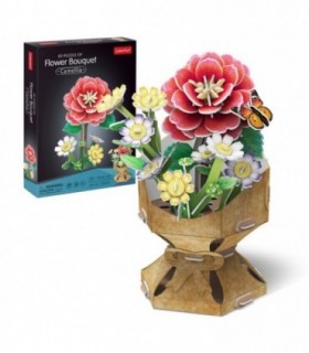 Puzzle 3D Buchet de Flori Camelie, 109 Piese