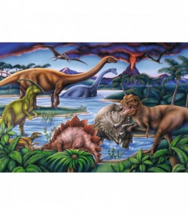 Puzzle Locul de Joaca al Dinozaurilor, 35 Piese